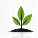 Pictogramă cu o plantă în creștere, simbolizând sustenabilitate